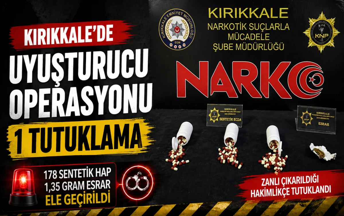Kırıkkale’de Uyuşturucu Operasyonu 1 Tutuklama