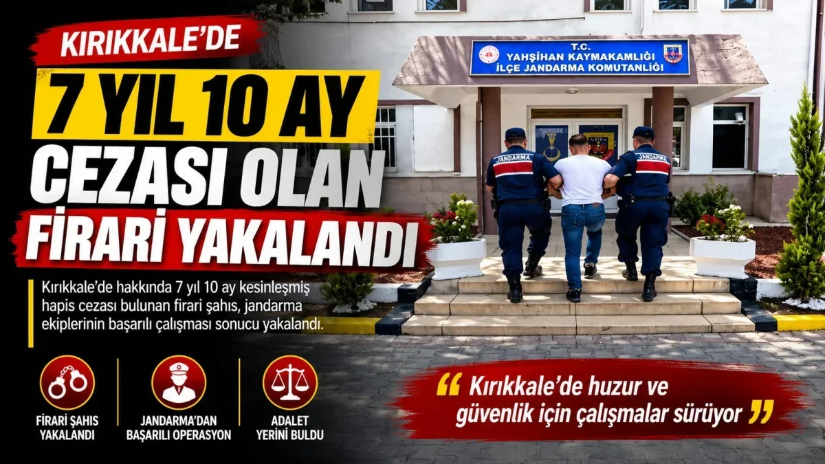 Kırıkkale'de Kesinleşmiş Hapis Cezası Bulunan Firari Hükümlü Yakalandı