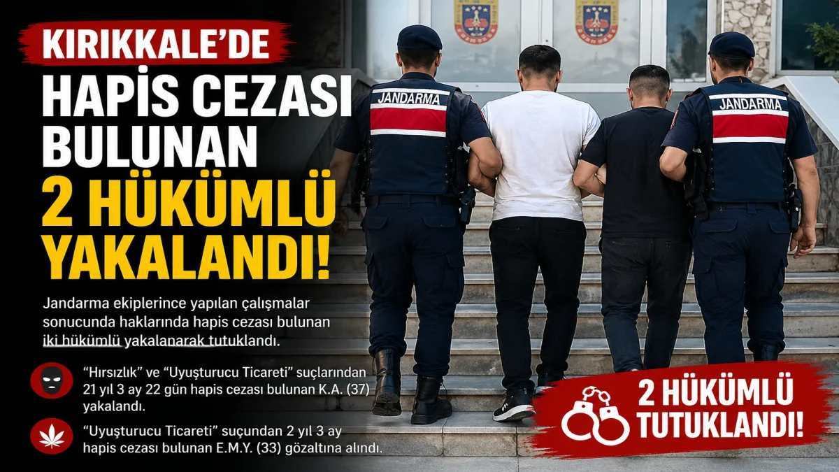 Kırıkkale’de Hapis Cezası Bulunan 2 Hükümlü Yakalandı