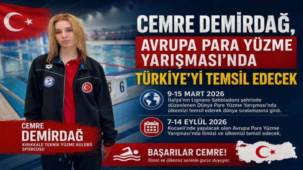 Cemre Demirdağ, Avrupa Para Yüzme Yarışması’nda Türkiye’yi Temsil Edecek