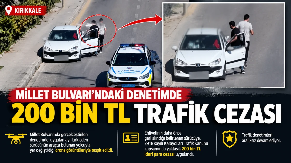 200 Bin Trafik cezası uygulandı