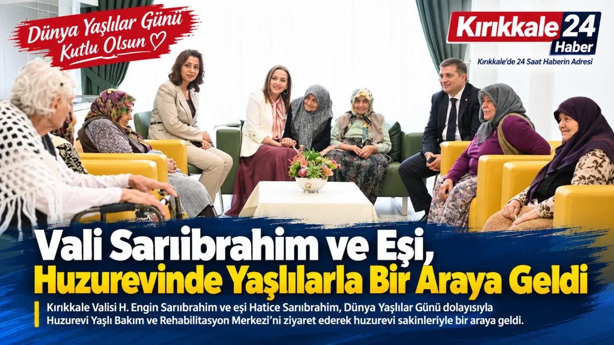 Vali Sarıibrahim ve Eşi, Huzurevinde Yaşlılarla Bir Araya Geldi