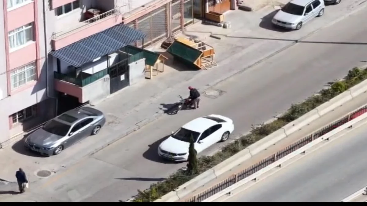 Dronla takip edildi, motosiklet çalıntı çıktı