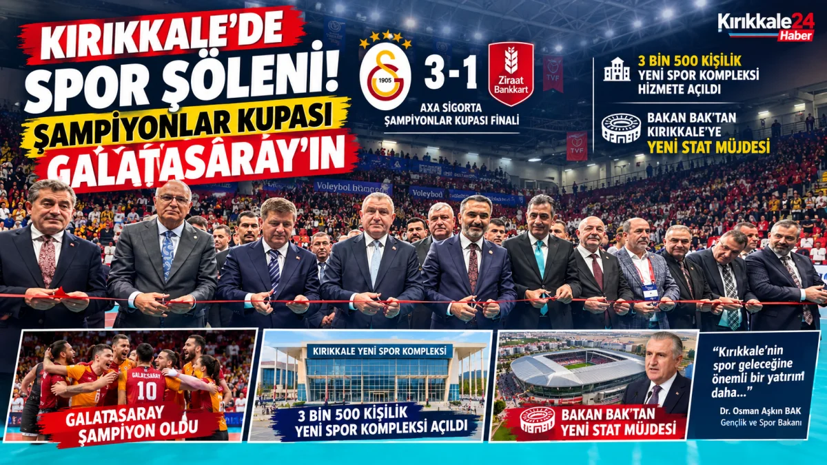 Kırıkkale’de Spor Şöleni! Şampiyonlar Kupası Galatasaray’ın