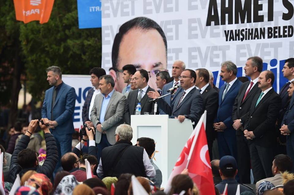 Yahşihan’da Evet Mitingi
