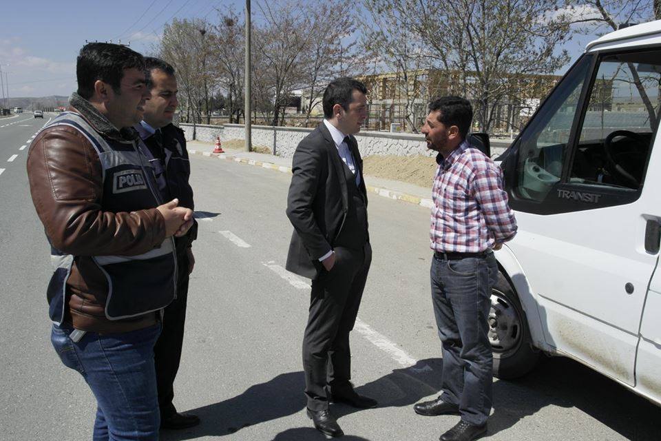KAYMAKAM ALTUNTAŞ YOL DENETİMİ YAPTI