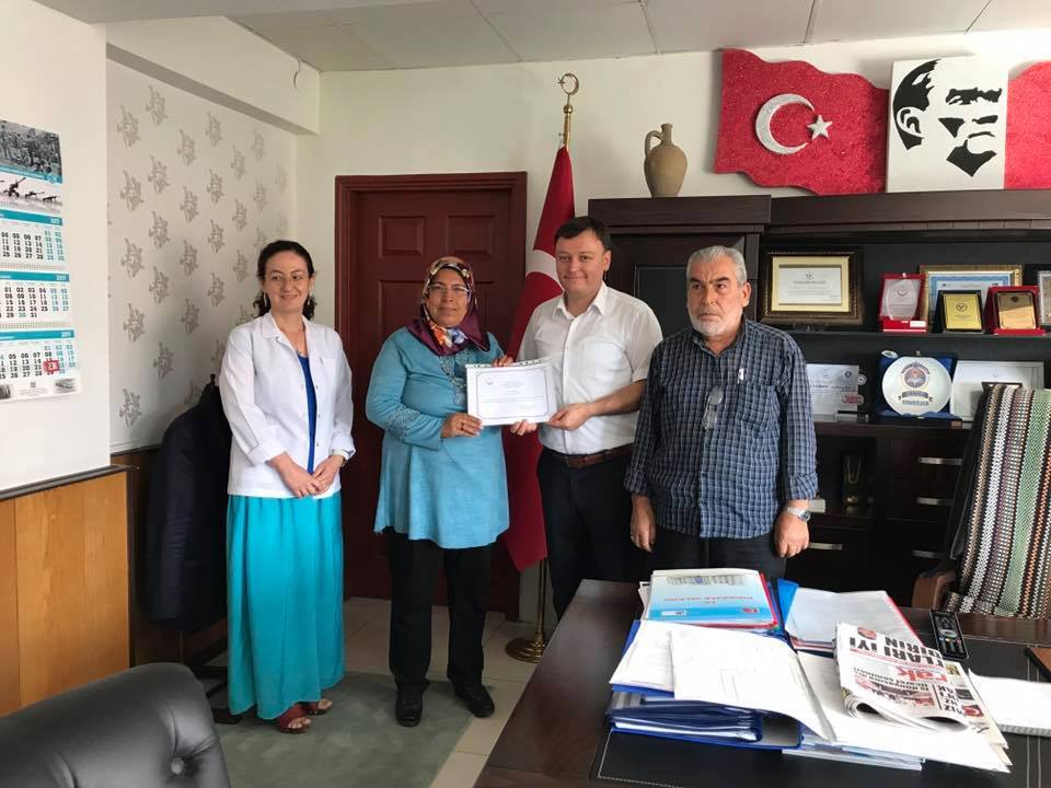 Muhtara Teşekkür Belgesi