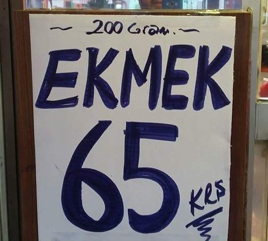 Kızdı, Ekmeği 65 Kuruşa Satıyor