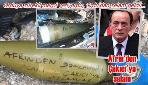Afrin’den Çakıcı’ya Selam