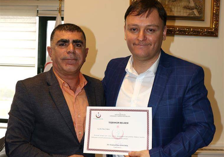 Duyarlı ve Özverili Çalışmaya Teşekkür Belgesi Verildi
