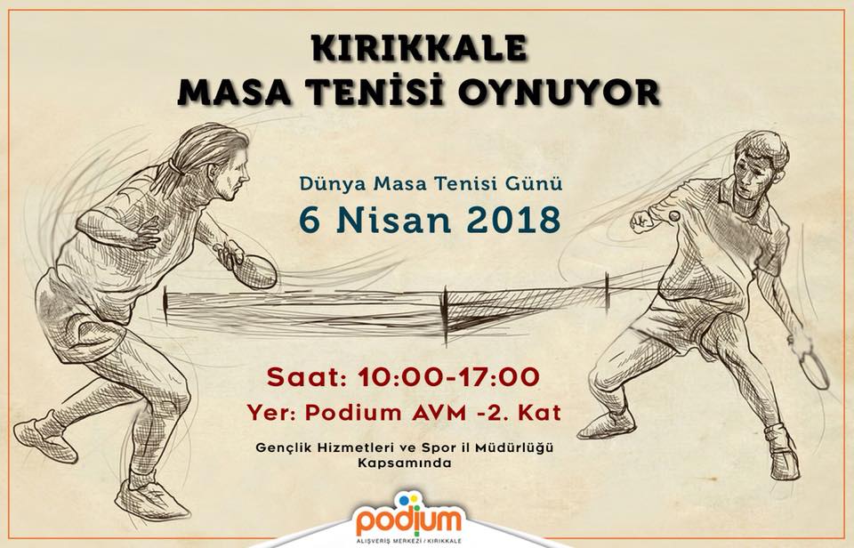 Kırıkkale PODİUM’da Masa Tenisi Oynayacak!