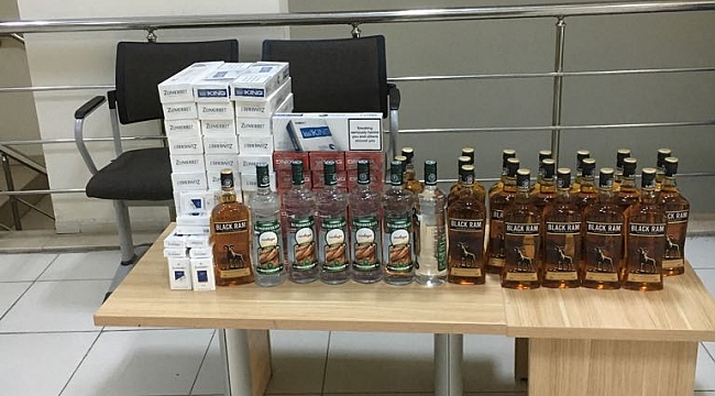 Balışeyh’te Kaçak İçki ve Sigara Yakalandı