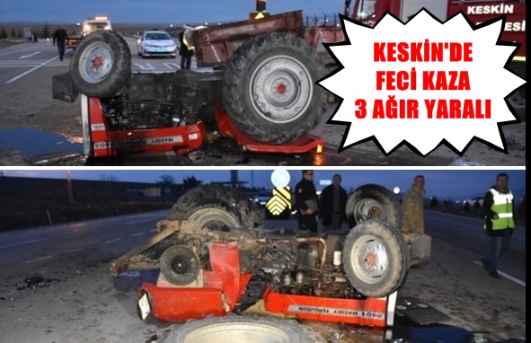 Kırıkkale’de Trafik Kazası 3 Kişi Ağır Yaralandı