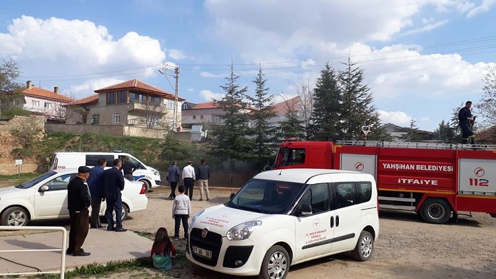 Yahşihan Toplum Sağlığı Merkezinde Yangın