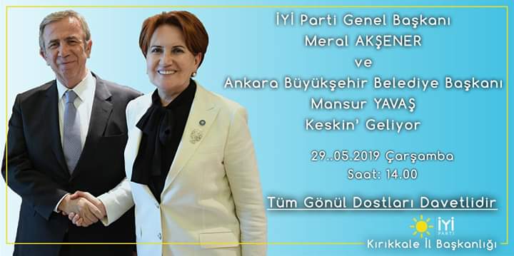 Mansur Yavaş ve Meral Akşener Keskin’e Geliyor