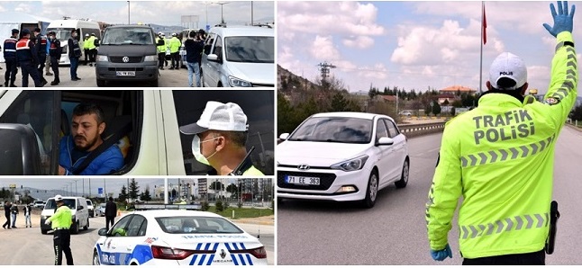 Kırıkkale’de Sürücü ve Yolculara Corana Virüs Cezası