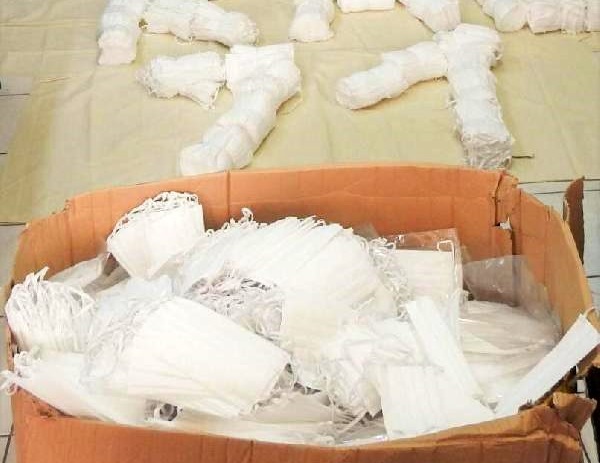 Kırıkkale’de kaçak üretilen 5 bin 150 maske ele geçirildi