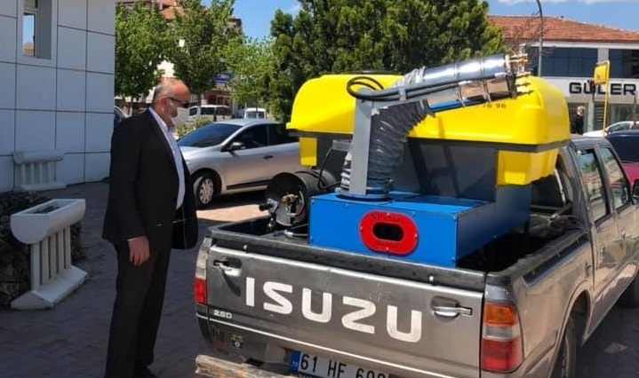 İlaçlama makinası alındı