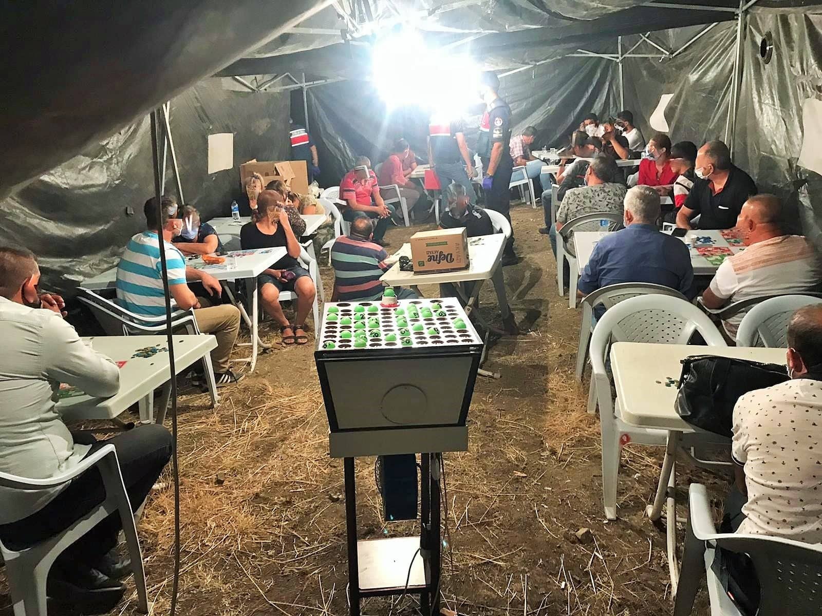 Kırıkkale’de Kumar Çadırına Jandarma Baskın Yaptı