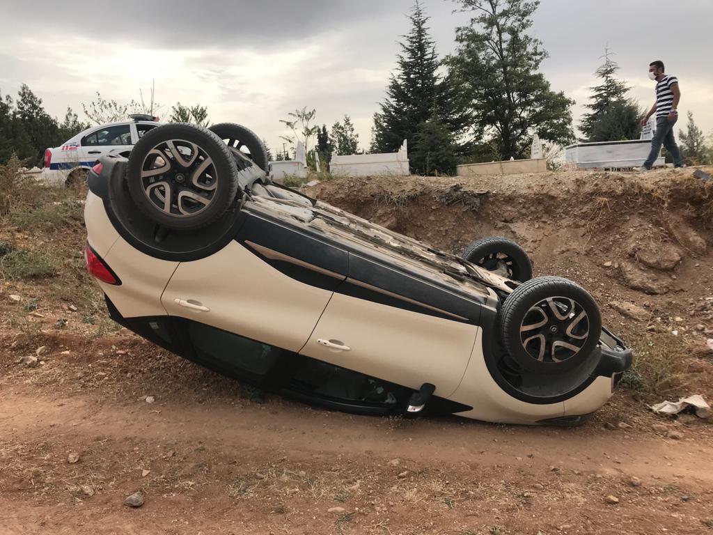 Mezarlık Ziyaretinde Kaza 1 Kişi Yaralandı