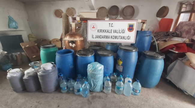 Kırıkkale’de 1150 litre sahte içki ele geçirildi