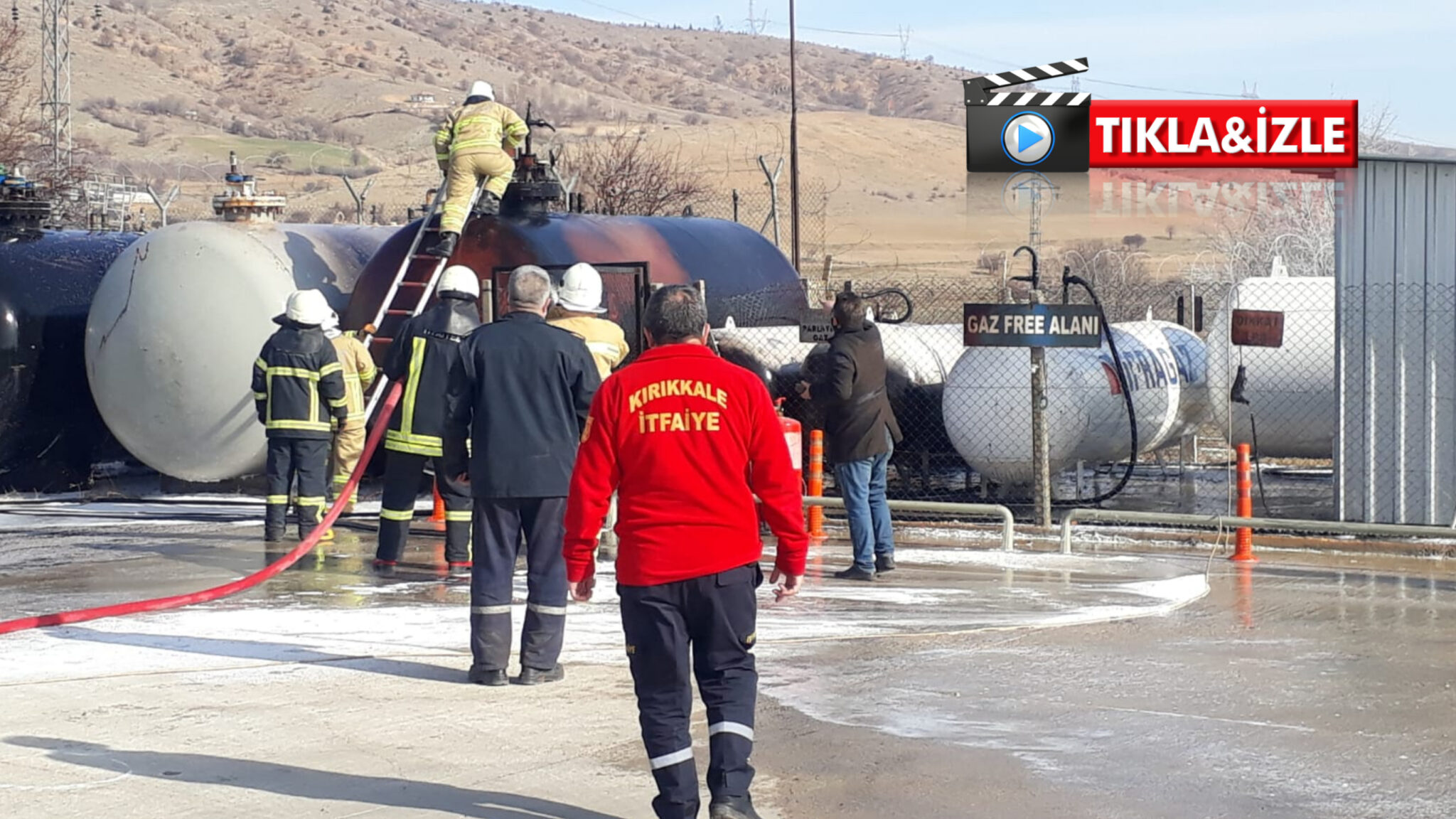 Tehlikeli Madde Taşıyan Araç Muayene İstasyonunda Yangın