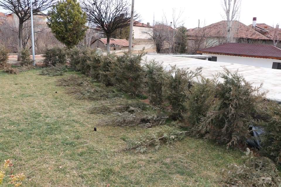 Yahşihan’da Parktaki Ağaçları Söktüler