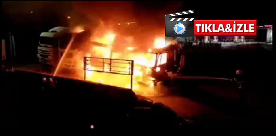 Kırıkkale’de Park Halindeki 3 Tır Yandı