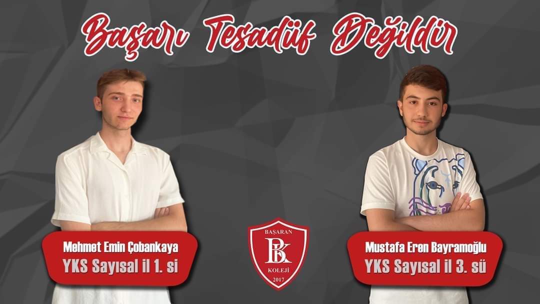 Kırıkkale YKS il Birincisi Yine Başaran Kolejinden