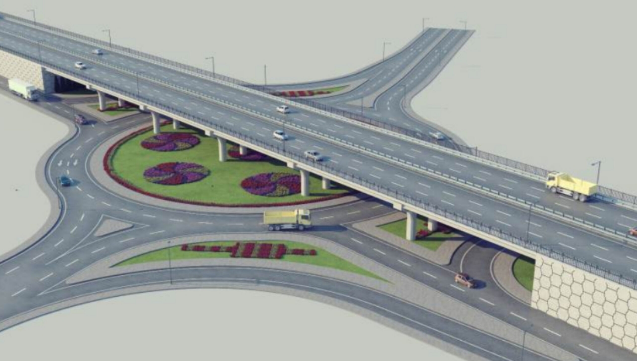 Yenişehir kavşağına 3 şeritli köprü