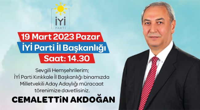 Akdoğan Başvuru Yapıyor