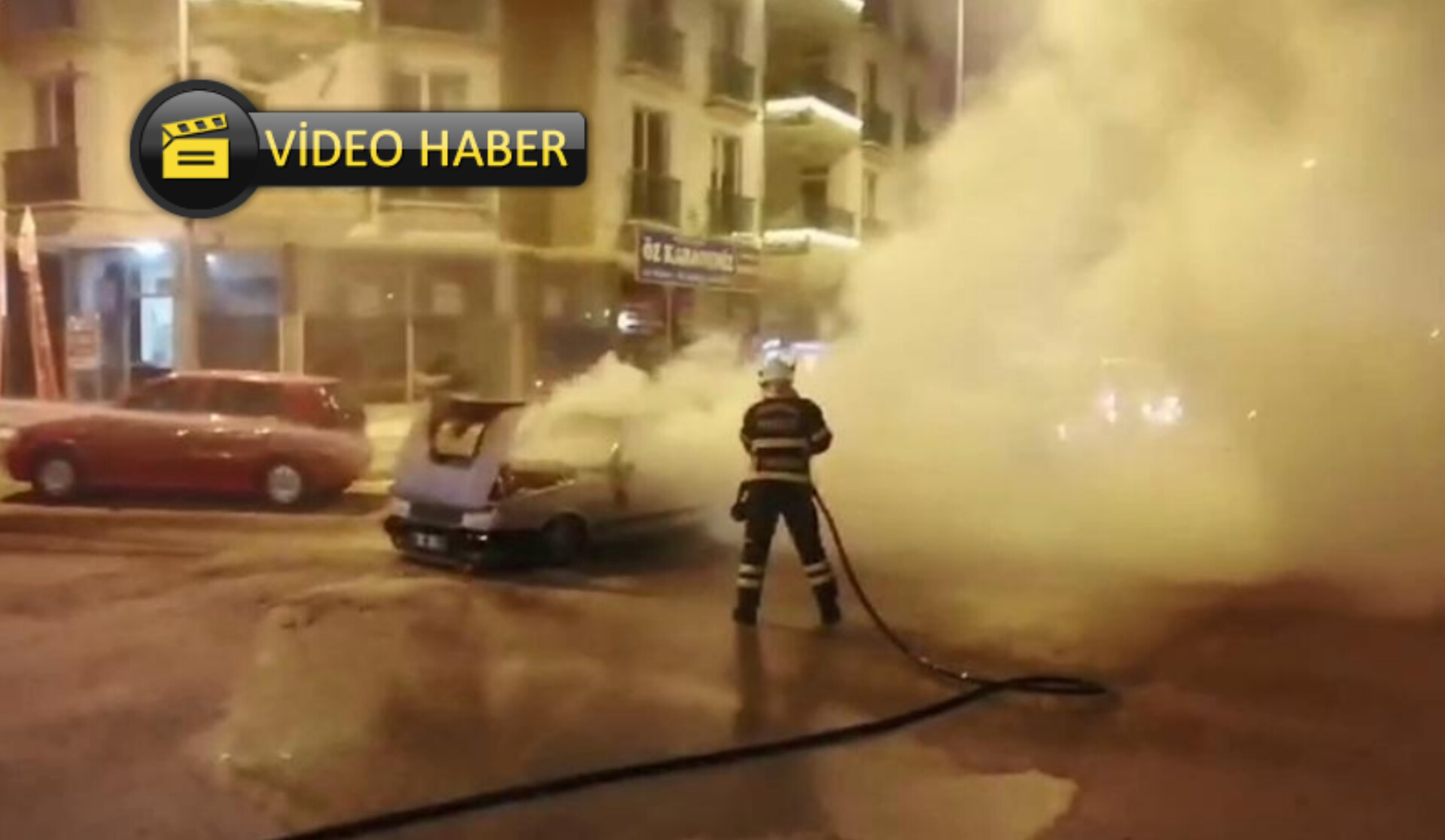 Seyir halindeki LPG’li otomobil yandı