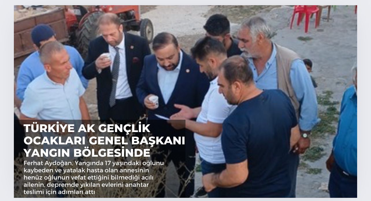 Türkiye Ak Gençlik Ocaklarından Acılı Aileye Yardım Eli