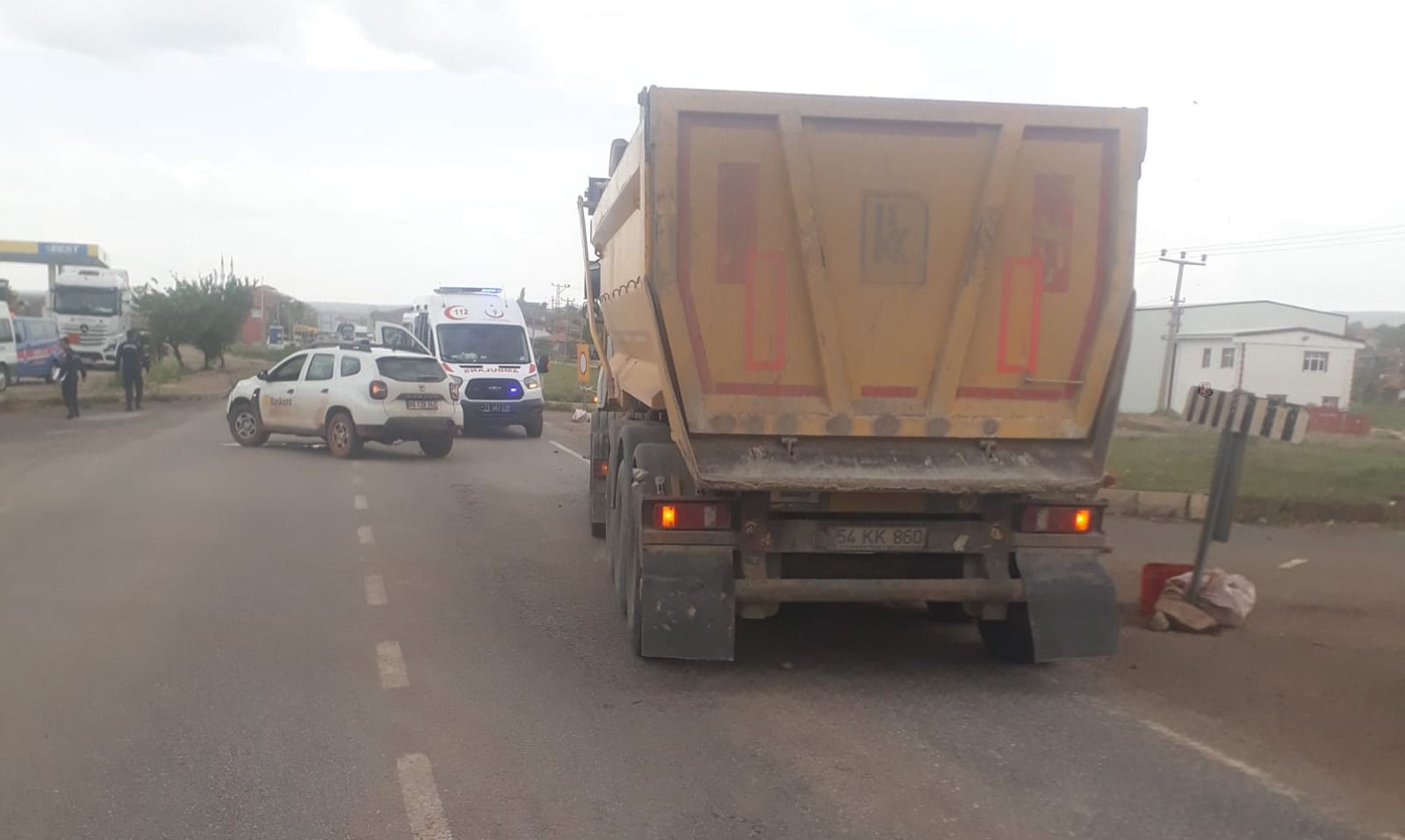 Kırıkkale’de otomobille hafriyat kamyonu çarpıştı: 1 yaralı