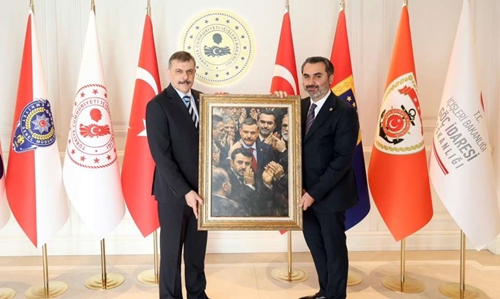 Kaplan, İçişleri Bakanı Mustafa Çiftçi’yi ziyaret etti