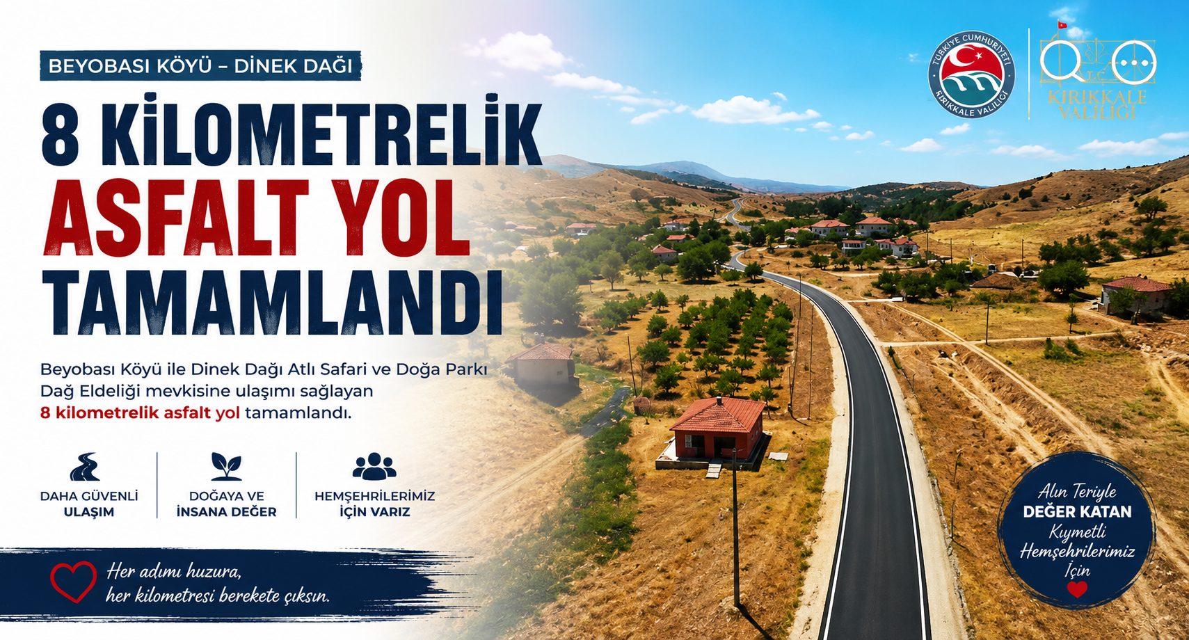 Beyobası–Dinek Dağı Yolunda Asfalt Çalışması Tamamlandı