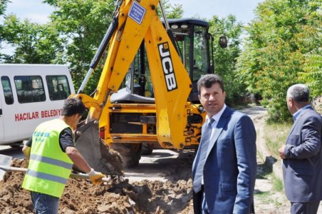 HACILAR’DA YOL YAPIM ÇALIŞMASI