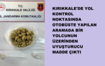 Kırıkkale’de otobüs yolcusunun üzerinden uyuşturucu madde çıktı